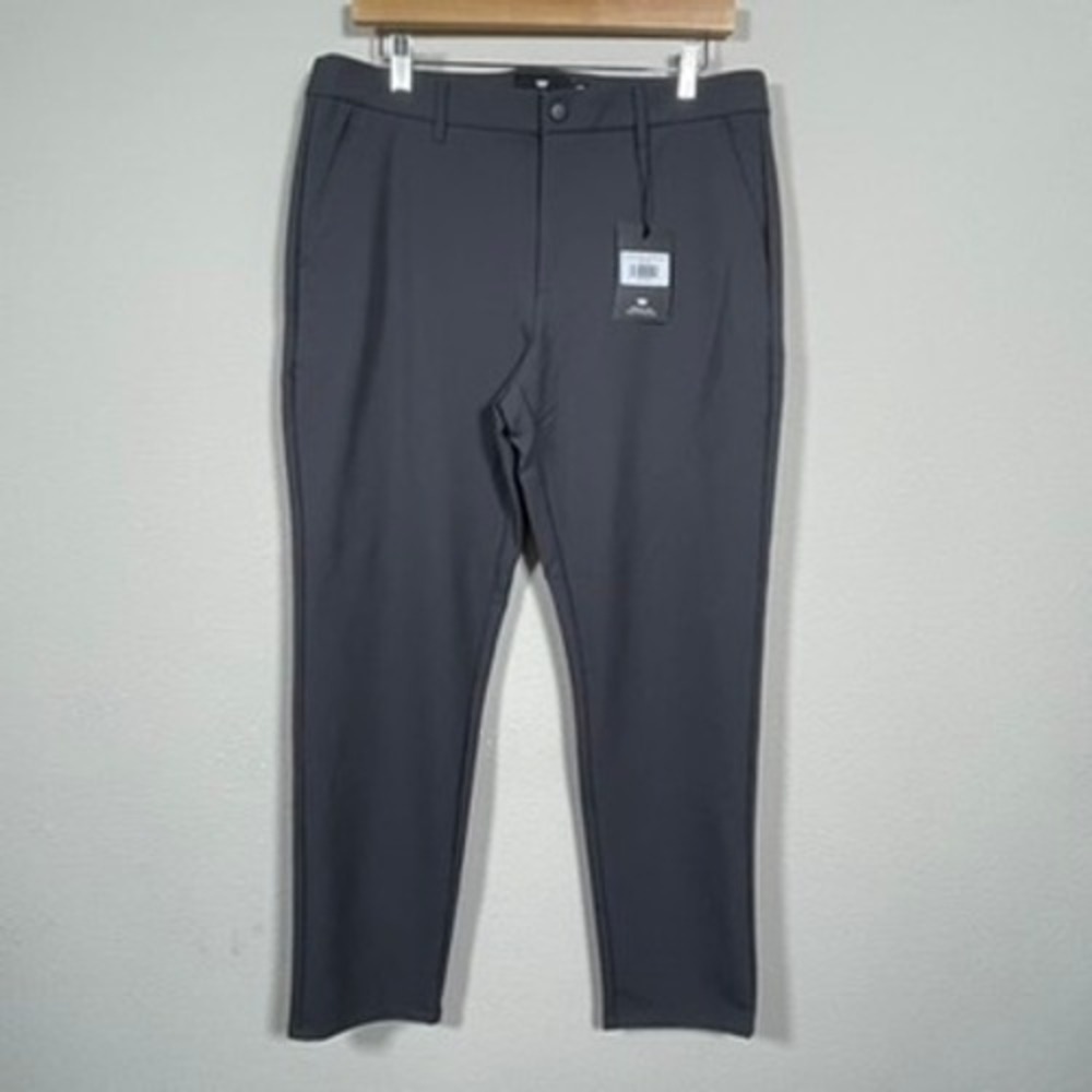 Under 5'10 Performance Pants Mens 33x28 Charcoal Tech Commuter Super Stretch